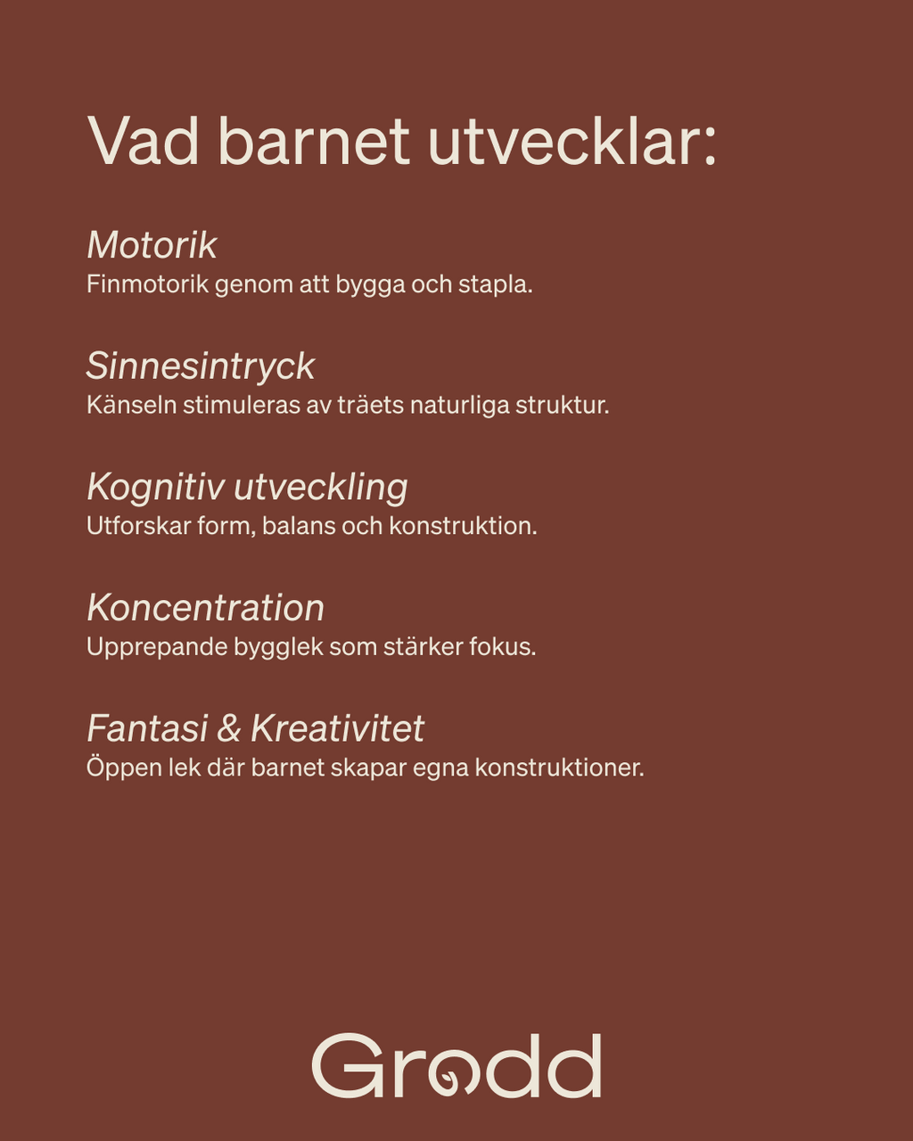 Träklossar i tygpåse – 60 delar